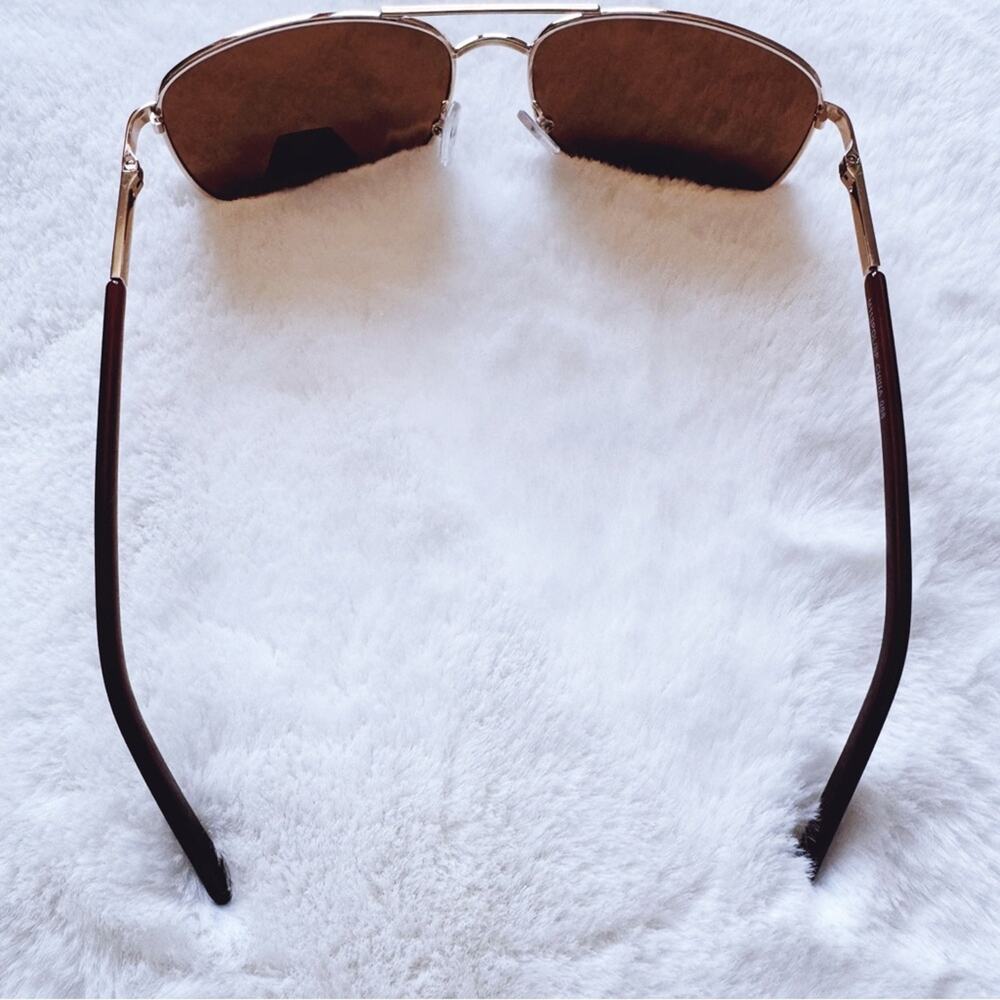 Tessa Brown Rectangular Polarized Sunglasses - Picture 9 of 13